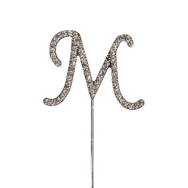 Culpitt M Diamante Letter Topper Wedding Anniversary Birthday Cake Decorations