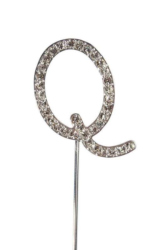 Culpitt Q Diamante Letter Topper Wedding Anniversary Birthday Cake Decorations