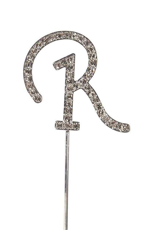 Culpitt R Diamante Letter Topper Wedding Anniversary Birthday Cake Decorations