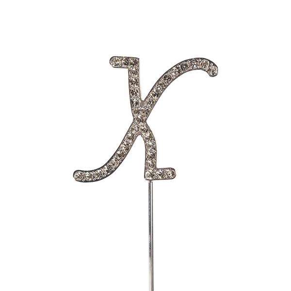 Culpitt X Diamante Letter Topper Wedding Anniversary Birthday Cake Decorations