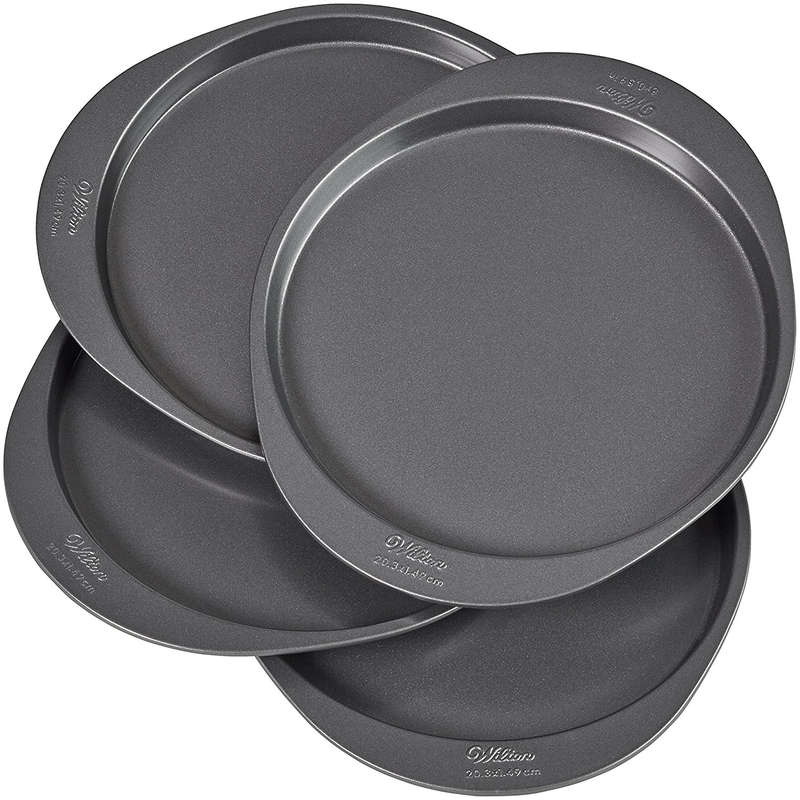 Wilton 4Pc Easy Layers 8 Inch Round Tier Cake Baking Tin Pan Wedding Decorating