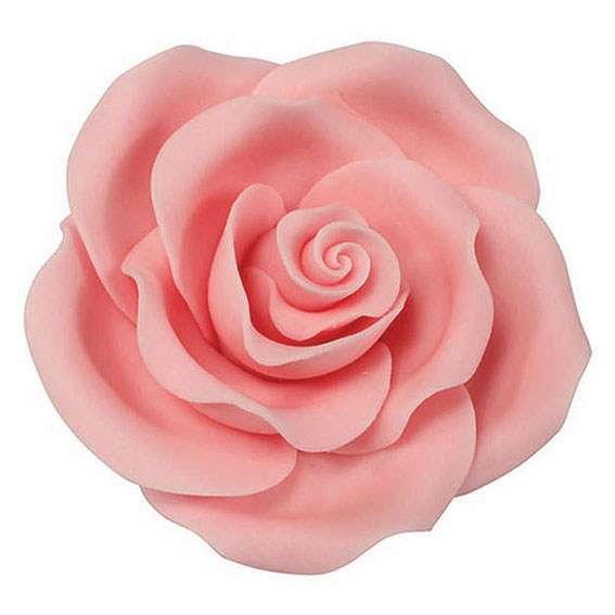 Culpitt LIGHT PINK 63mm XL Edible Sugar Soft Roses Wedding Cup Cake Decoration