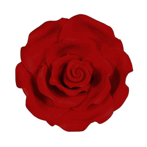 Culpitt RED 63mm XL Edible Sugar Soft Roses Wedding Cup Cake Icing Decoration