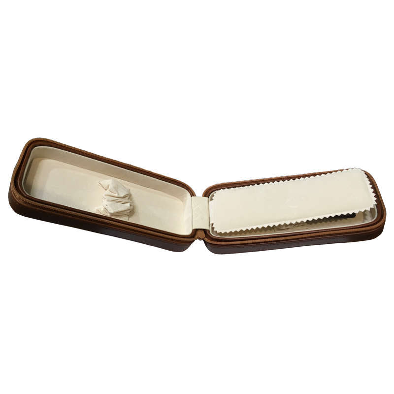 AB Collezioni Womens Mens Travel Leather Box Case Compartment for 2x Watches