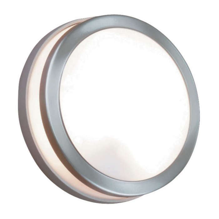 Lothair Outdoor Outside Light Lamp for Garden Patio Satin Chrome Effect 10W