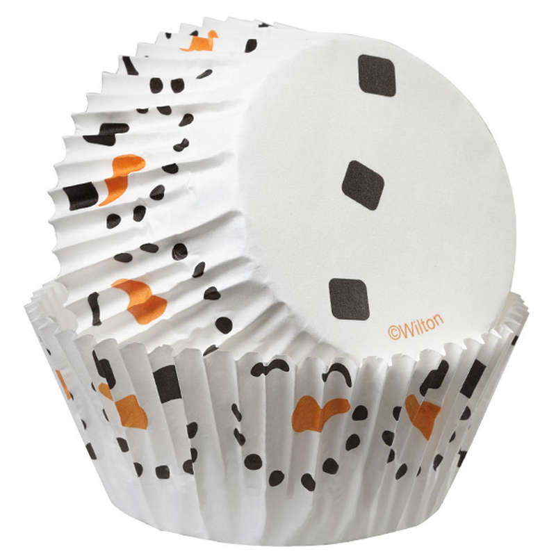 Wilton 50 Happy Snowman Face Standard Christmas Muffin Paper Cupcake Cup Cases