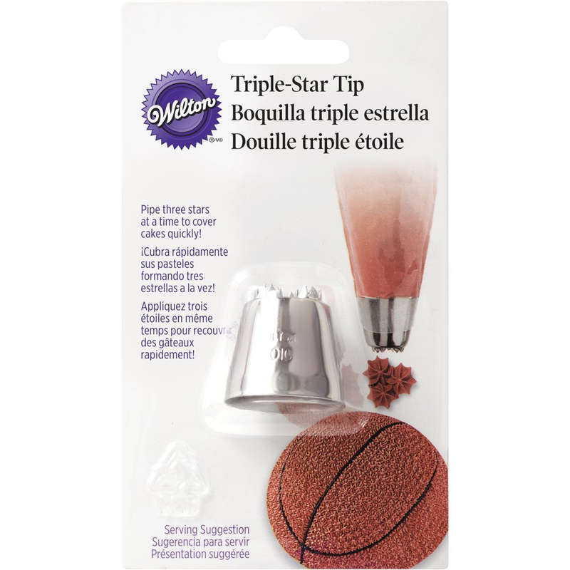 Wilton #2010 Large Triple Star Buttercream Icing Piping Nozzle Cake Decor Tip
