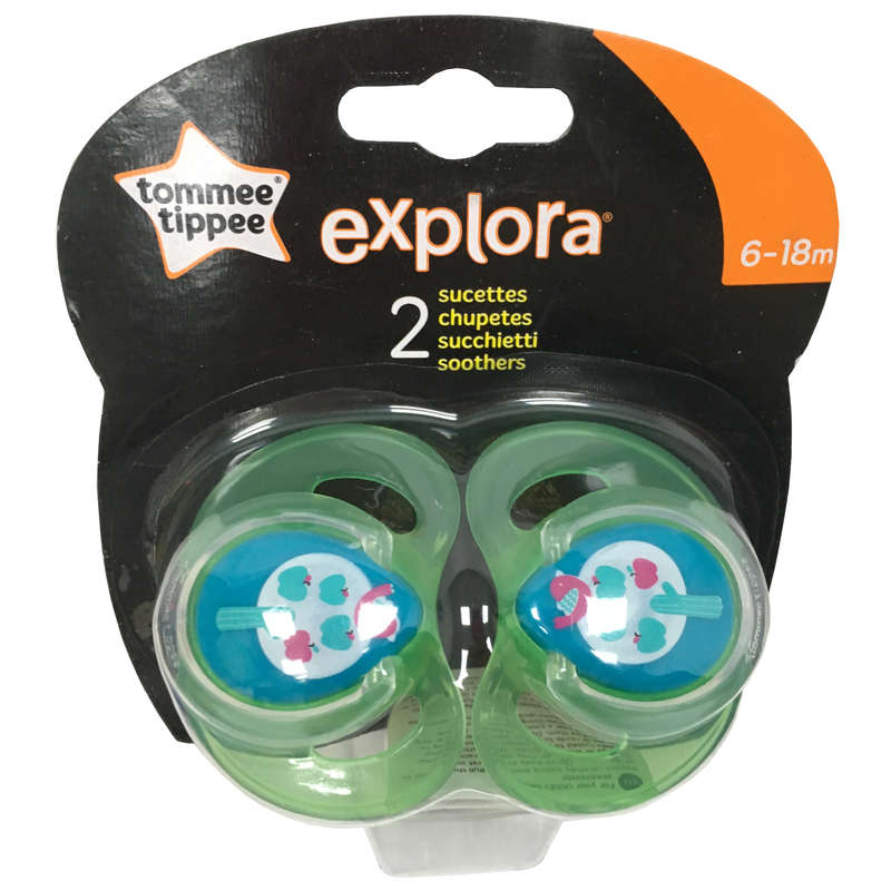TOMMEE TIPPEE Explora 6-18 month Baby Boy 2x BPA Free Latex Cherry Teat Soother