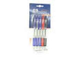 GS Intl Office Line Comfort Grip Ballpoint Pen Set 6x Blue 2x Red 2x Black