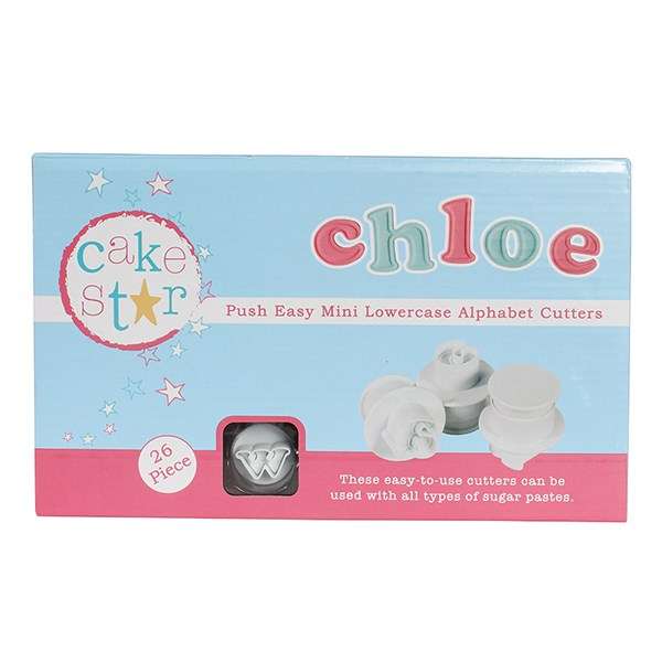 Cake Star Sugarcraft Push Easy Mini Icing Cutters Lowercase Alphabet Letters Set