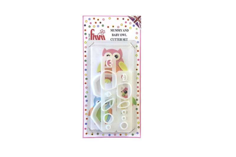 FMM Cutter Mummy & Baby Owl Set Large & Small Cake Icing Modelling Paste