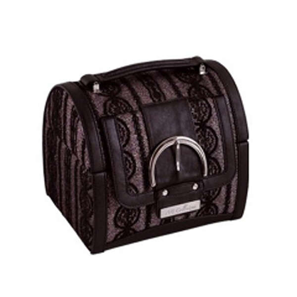 AB Collezioni Womens Ladies Portagioie Series Jewellery Box Perfect Gift - Black
