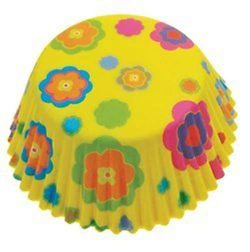 2 x 100pk Eddingtons Small Mini Fairy Cake Cupcake Muffin Cases Yellow Flowers