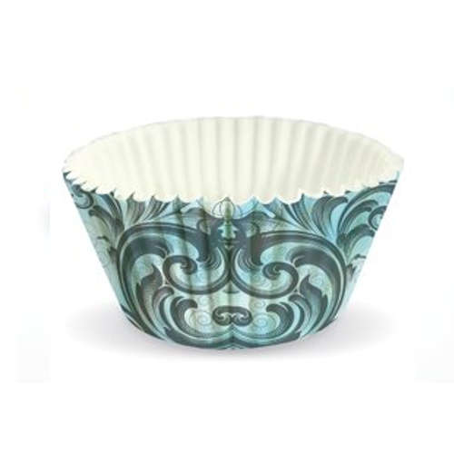 72 x Cases Eddingtons Medium Paper Cup Cake Cupcake Muffin Cases Blue Rococo