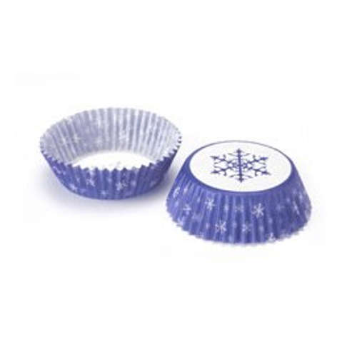 3 x 100pk Eddingtons Small Mini Fairy Cake Cupcake Muffin Cases Blue Snowflake