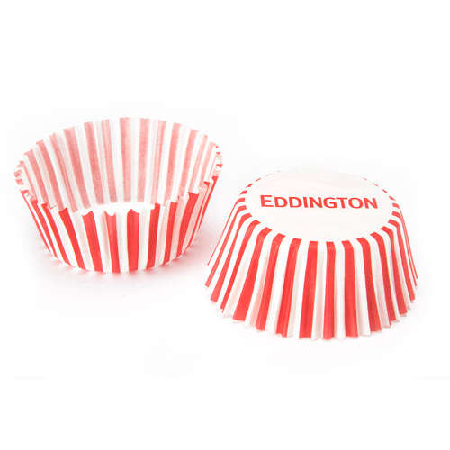 2 x 100pk Eddingtons Small Mini Fairy Cake Cupcake Muffin Cases Red Stripes