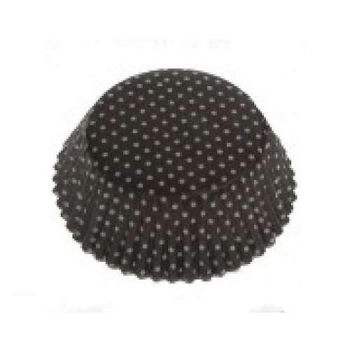 100 x Eddington Small Mini Paper Fairy Cake Cupcake Muffin Cases Brown White Dot