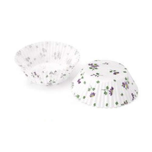 3 x 100pk Eddingtons Small Mini Fairy Cake Cupcake Muffin Cases Purple Flowers