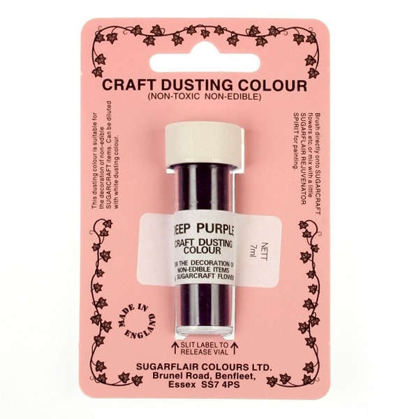 Sugarflair Craft Dusting Colour Powder Dust Non-Edible Non-Toxic - DEEP PURPLE