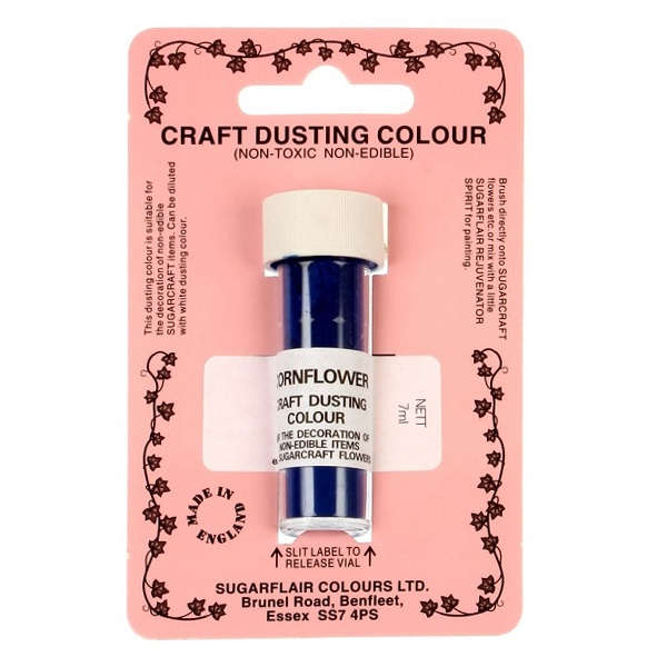 Sugarflair Craft Dusting Colour Powder Dust Non-Edible Non-Toxic 7ml CORNFLOWER