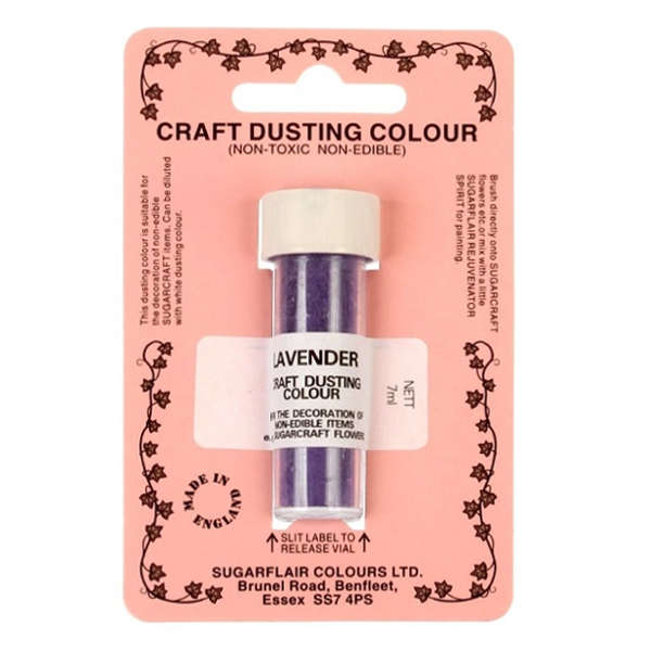 Sugarflair Craft Dusting Colour Powder Dust Non-Edible Non-Toxic 7 ml - LAVENDER
