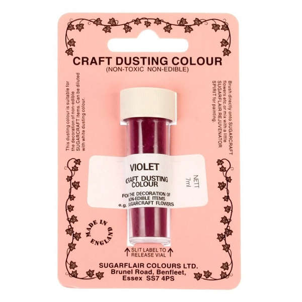 Sugarflair Craft Dusting Colour Powder Dust Non-Edible Non-Toxic 7 ml - VIOLET