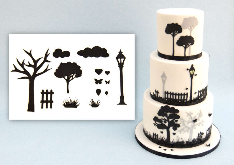 Patchwork Cutters Countryside Silhouette Set Sugarcraft Cake Decorating Tool