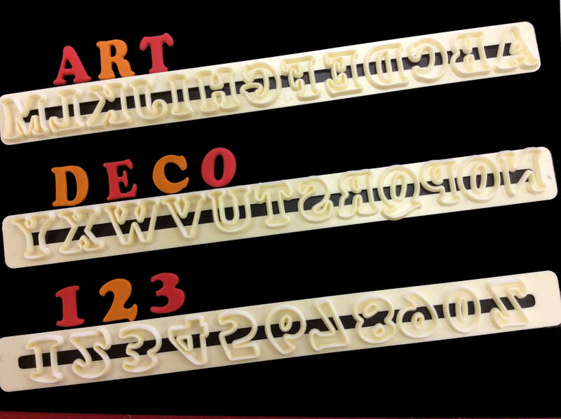 FMM Cutter Art Deco Alphabet & Numbers Set Upper Case Cake Icing Cutting Tool