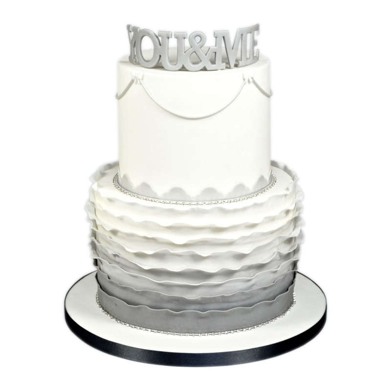 FMM YOU&ME Curved Words Sugarpaste Sugarcraft Cutter Stencil for Cake Decoration