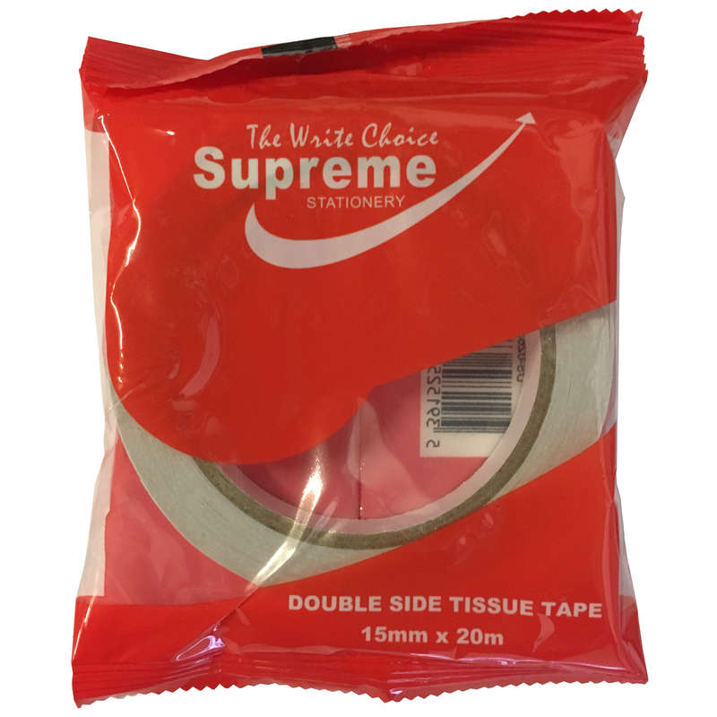 Supreme Stationery 15mm x 20m Double Sided Tissue Tape for Office and Crafts