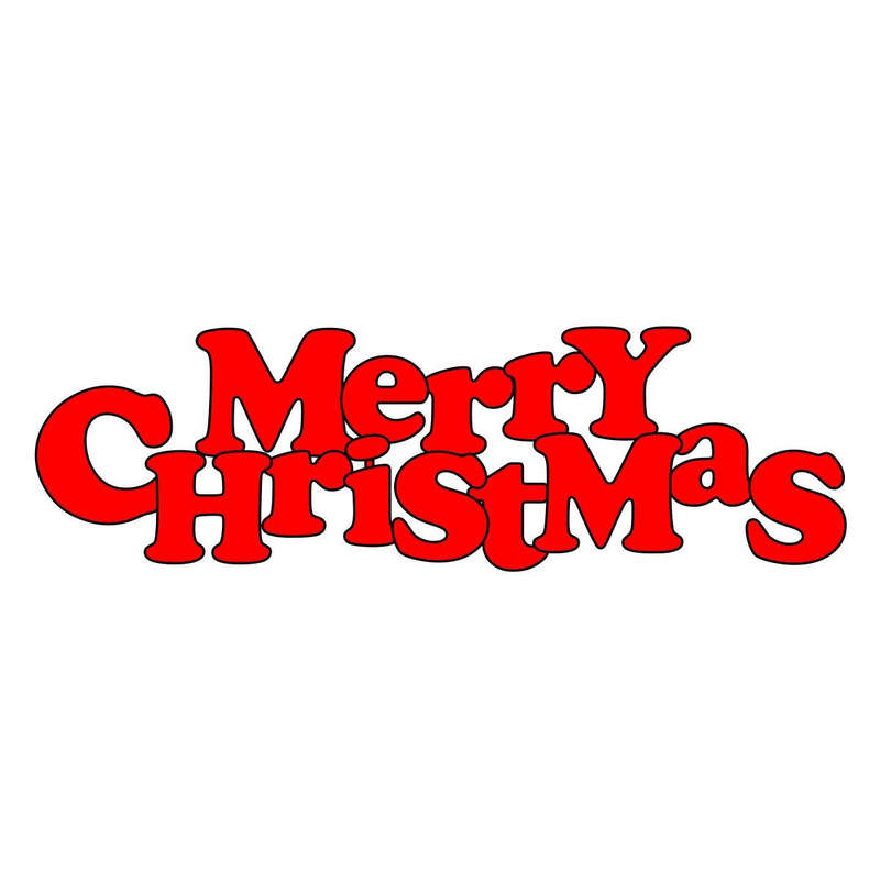 FMM MERRY CHRISTMAS Curved Words Icing Cutters Sugarcraft Cake Decorating