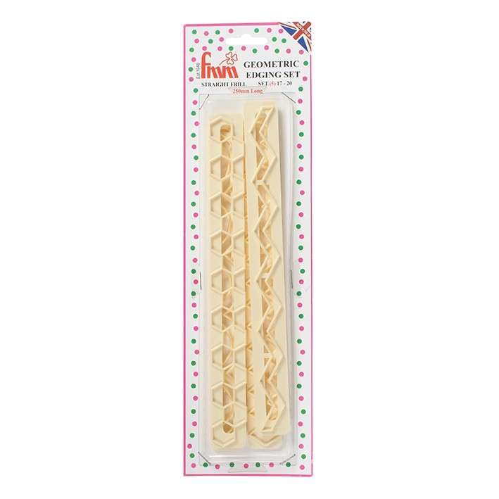 FMM Cutter Geometric Edging Fondant Cake Decoration Hexagon Zig Zag Diamond