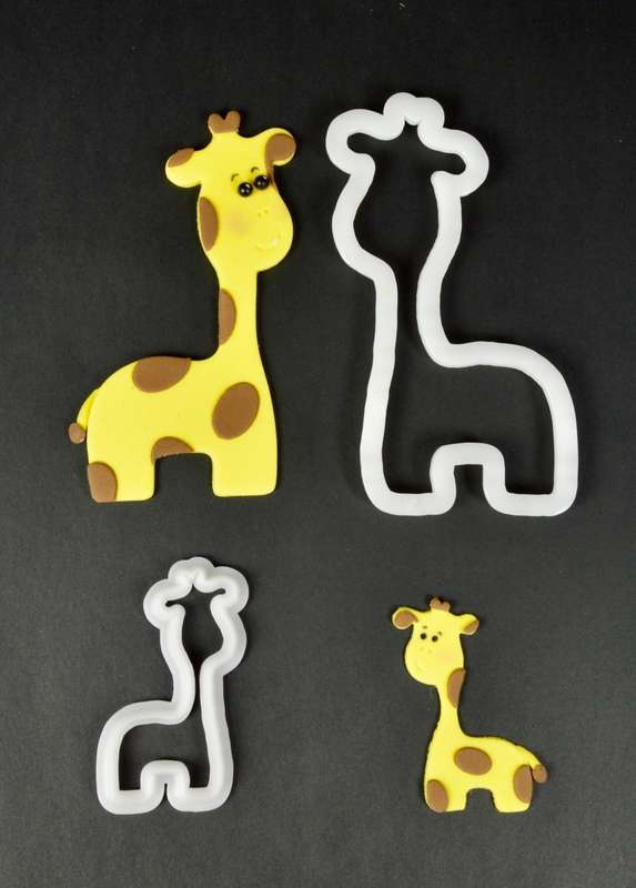 FMM Giraffe Animal Mummy & Baby Sugarcraft Cake Fondant Icing Cutter Set 2 Sizes