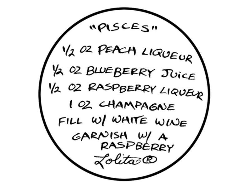 Lolita Pisces Zodiac Wine Glass Is A Water Sign Hand Decorated Unique Gift