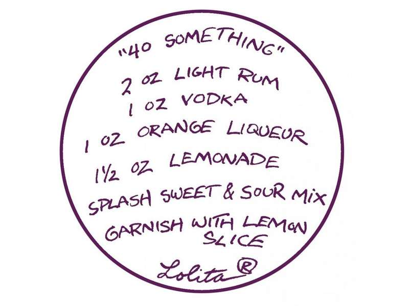Lolita Martini Glass Forty Something Perfect Gift for Her Him 40 ish Handmade