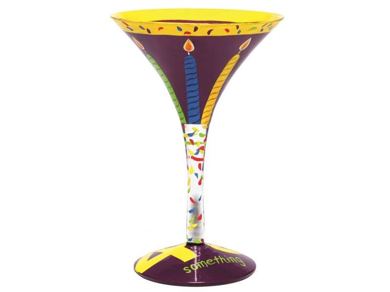 Lolita Martini Glass Forty Something Perfect Gift for Her Him 40 ish Handmade