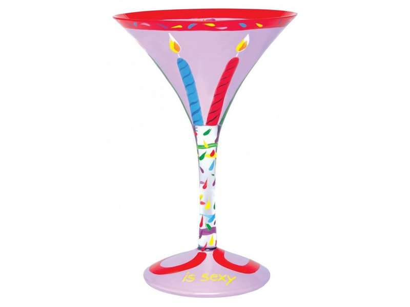Lolita Martini Glass Sixty Is Sexy 60 Is Fabulous Handmade Hand Decorated Gift