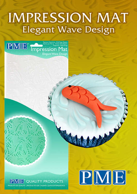 PME Icing Fondant Impression Imprint Mat Sugarcraft Cake Decorating Elegant Wave