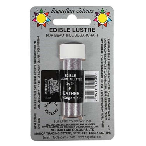 Sugarflair HEATHER Sugarcraft Edible Lustre Glitter Sparkly Shimmer Decorating