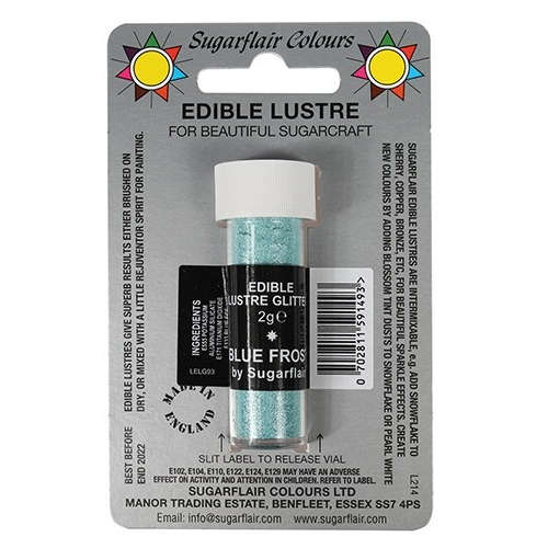 Sugarflair BLUE FROST Sugarcraft Edible Lustre Glitter Shimmer Cake Decorating