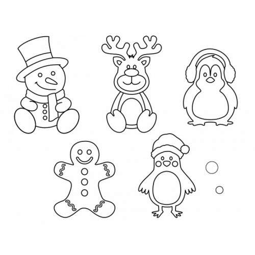 Patchwork Cutter CHRISTMAS CHARACTERS Cut Out Emboss Sugarpaste Gumpaste Fondant