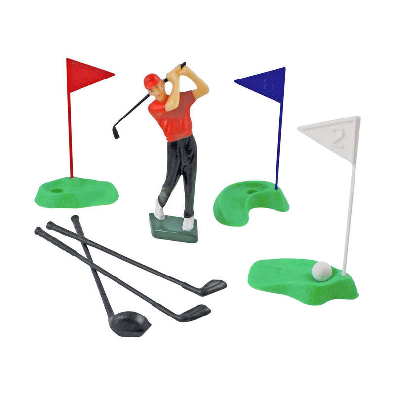 PME Golf Set Cake Topper Decoration Golfer Player Holes Greens Flags Clubs Balls