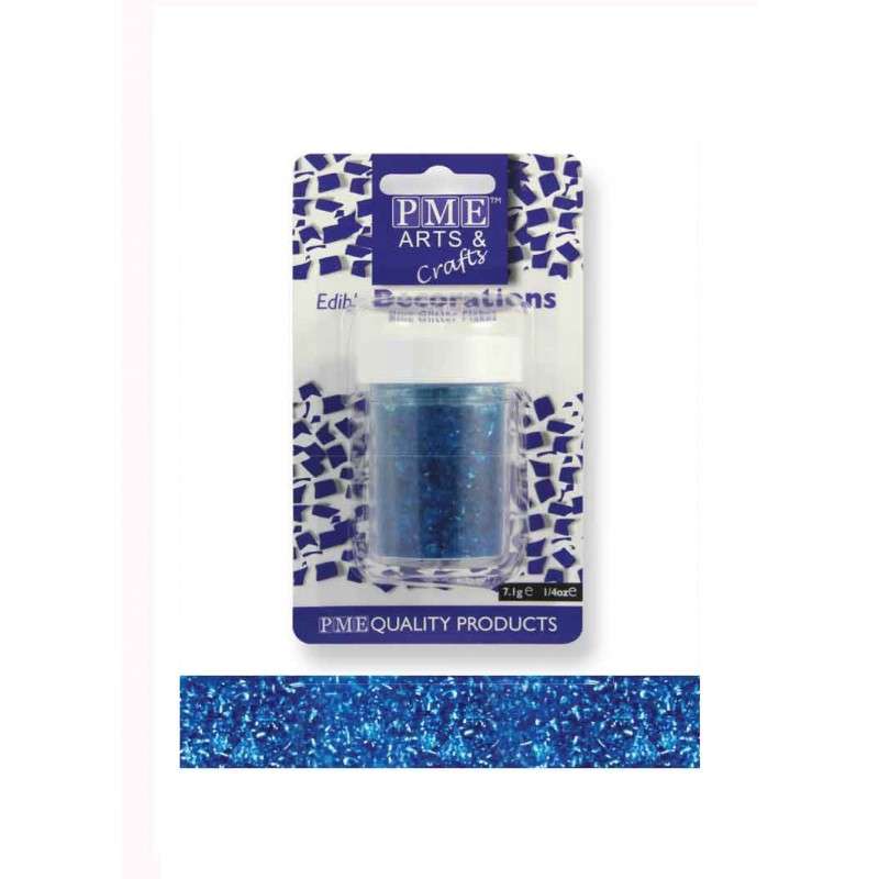 PME Edible BLUE Glitter Flakes Sparkles Sprinkles Cup Cake Decoration 7.1G