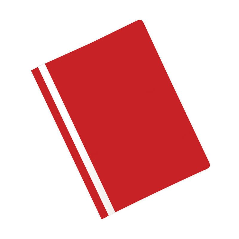 Supreme Stationery 50 Pk Red Clear Cover Plastic Report File for Office School