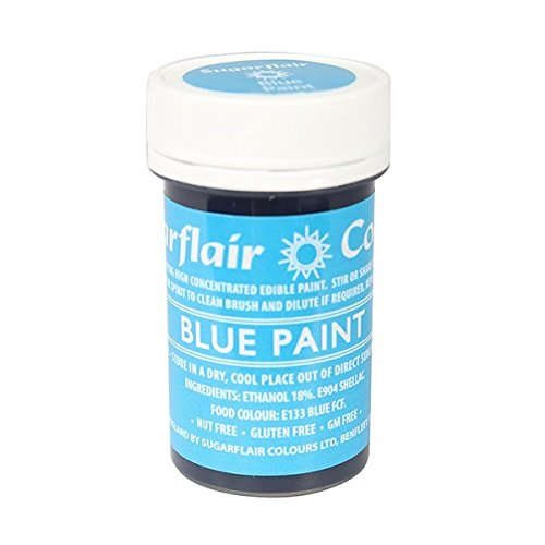 Sugarflair Blue Edible Paint Cake Icing Matt Colour for Sugarpaste Decorating