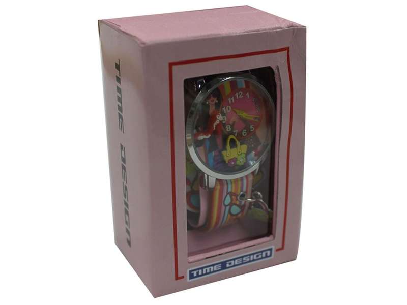 Time Design Kids Girls Watch Keyring Gift Set Stylish Colourful