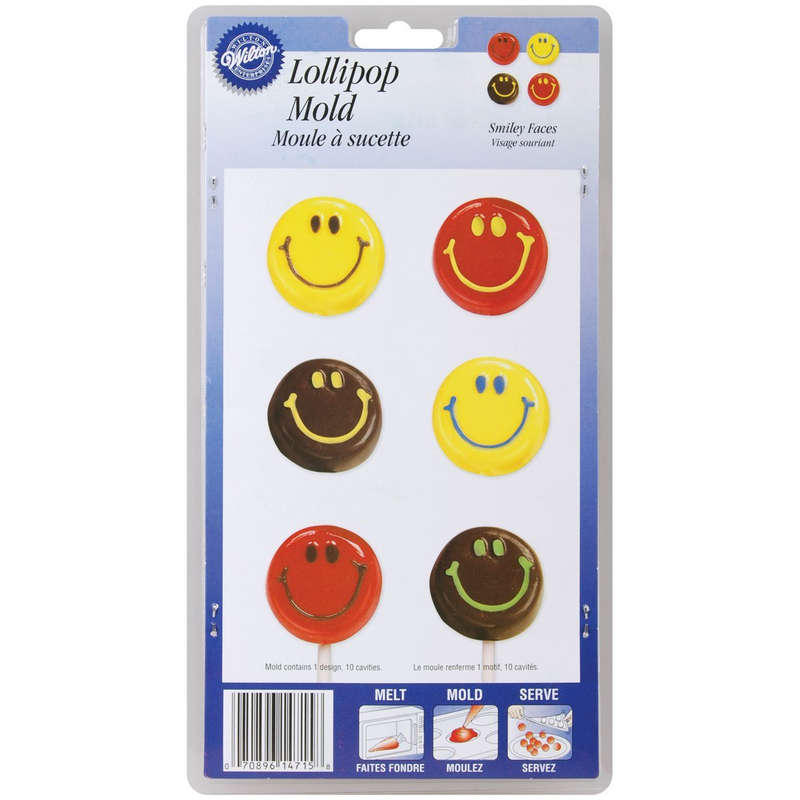 Wilton Smiley Faces Birthday Lollipop Lollypop Candy Mold Mould