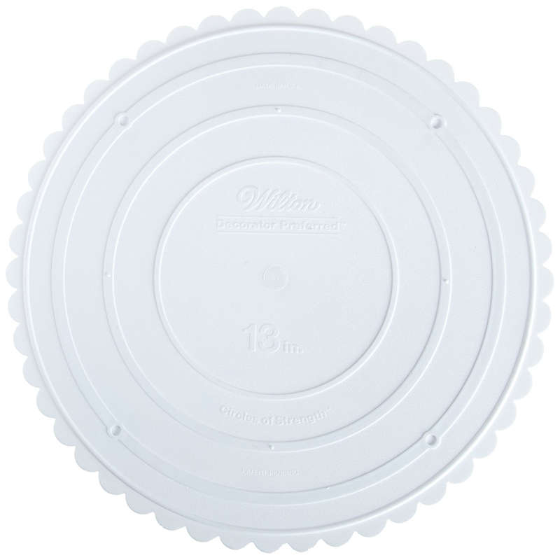 Wilton 13 " White Scalloped Edge Round Separator Cake Plates Preffered Decorator