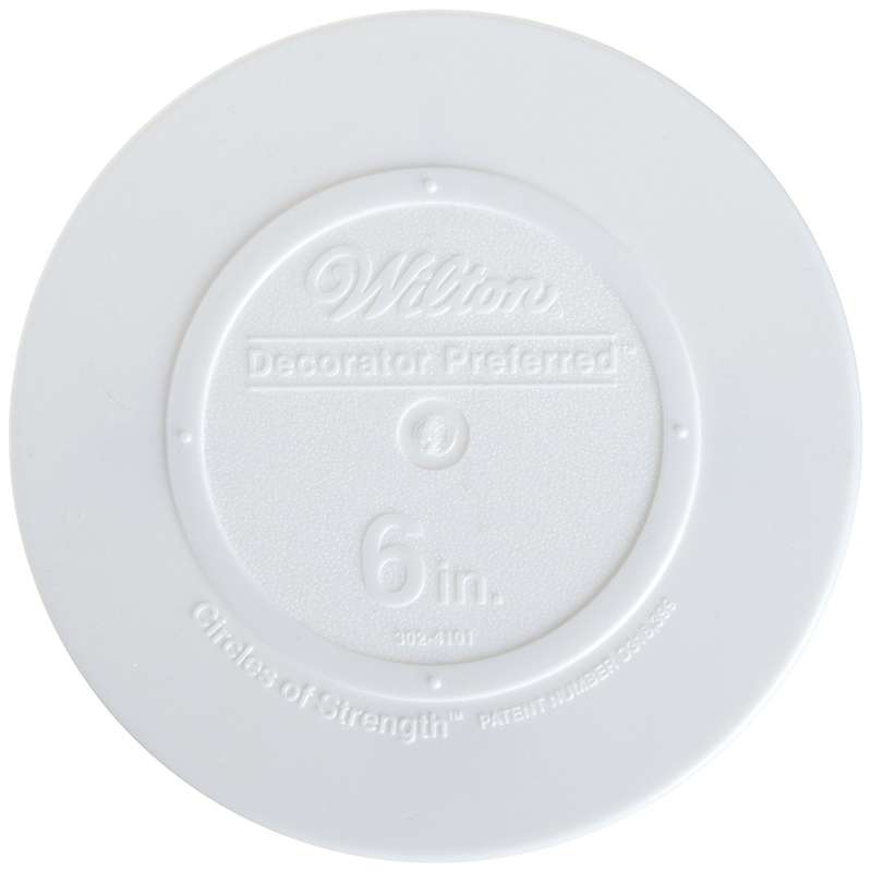 Wilton 6" White Smooth Edge Round Separator Party Cake Plate Preferred Decorator