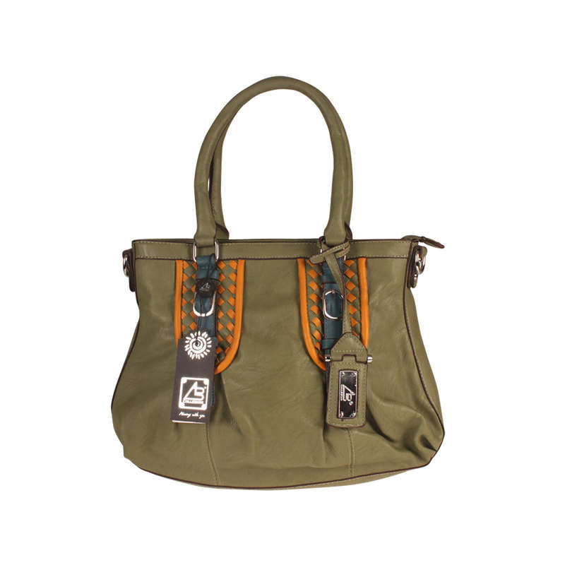 AB Collezioni Curry Womens Ladies PU Leather Designer Hand Shoulder Bag - Green